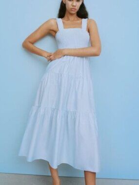 Zara Light Blue Midi Dress